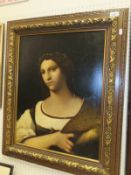 CONTINENTAL SCHOOL IN THE MANNER OF SEBASTIANO DEL PIOMBO "La Fornarina - a lady with fur stole",