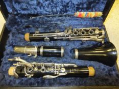 A Boosey & Hawkes London "Regent" clarinet, housed in a fitted carrying case