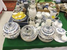 A large collection of ceramics and other wares to include 19th Century "Oriental" pattern dinner