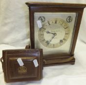A mahogany cased mantel clock, the dial marked "Coventry Lever Co Birmingham" together with a Ross