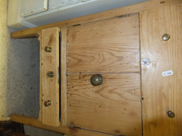 A 19th Century pine pot cupboard   CONDITION REPORTS  Heavy wear, stains, scuffs, chips, splits, - Image 3 of 5