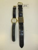 A Baume & Mercier watch, in 18 carat gold case, the back stamped "105348447205", together with a