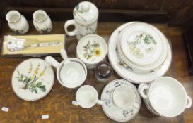 A collection of Villeroy & Boch "Botanica" pattern dinner and tea wares to include plates and bowls,