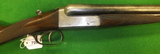 A Jeffries 12 bore shotgun, double barrel, side by side, box lock, ejector, 28" barrels (No. 1255)