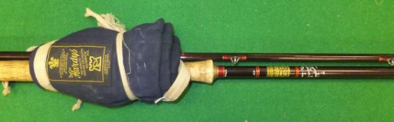 A Hardy Graphite "Deluxe" 13 ft 9" three piece salmon fly rod, with makers cloth bag