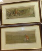 ENGLISH SCHOOL - two hunting prints, unsigned