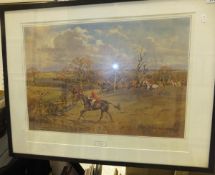 AFTER JOHN KING "The Meynell", huntsmen and hounds, limited edition colour print No'd 47/500