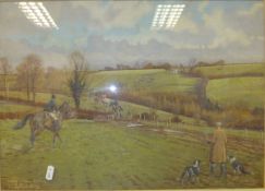 ERIC MEADE-KING (1911-1987) "Clifton on Teme - Hill Farm", watercolour gouache, signed and titled