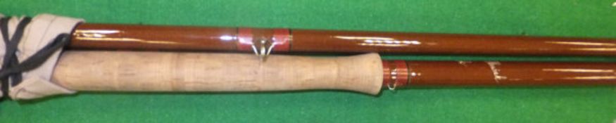 A Greys of Alnwick three piece fibreglass salmon fly rod