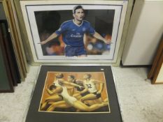 ENGLISH SCHOOL "Frank Lampard", colour print, limited edition No'd 246/500, signed in pencil,