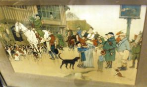 AFTER CECIL ALDIN "The Meet, The Hare & Hounds", chromolithograph