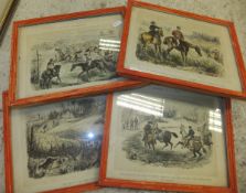 A set of twelve hunting prints