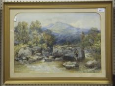 J RADFORD "Moelschabod n.w.", fishing, watercolour, signed and inscribed, and dated 1869