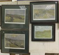 AFTER LIONEL EDWARDS - four coloured hunting prints, signed bottom left   CONDITION REPORTS