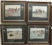 AFTER LIONEL EDWARDS 1903 "The Cuetown Hunt", set of four chromolithographs