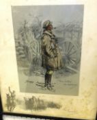AFTER SNAFFLES (CHARLES JOHNSON PAYNE) "The Gunner", chromolithograph with Snaffle Bit studio stamp,