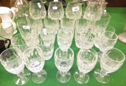 A set of six Waterford crystal tumblers, six further Waterford crystal tumblers, eight Waterford