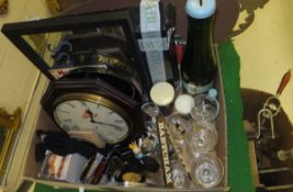 A box containing assorted Babycham, Bass and Guinness memorabilia to include glasses, bottles,