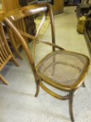 A set of six modern cane seated bar back kitchen chairs in the manner of Oka   CONDITION REPORTS