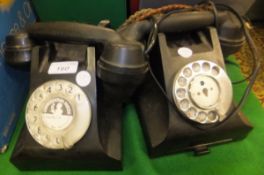 Two bakelite dial telephones   CONDITION REPORTS  Approx.shipping costs £30 plus packing charges.