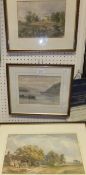 L G BAMFORD "East Acton", "Lake Brianz" and "Swaiston", watercolour studies, a collection of
