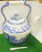 A large Spode "Italian" pattern teapot and lid