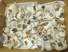 A box containing a collection of crested china to include Arcadian, Grafton, etc (41 pieces)