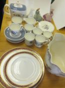 A collection of Wedgwood Susie Cooper Design "Glen Mist" pattern teawares to include cups and