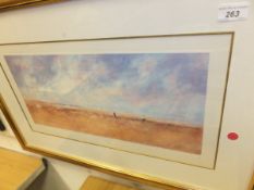 AFTER JOHN BOND "Harvest scene with figures", modern limited edition colour print, No'd. 267/350 and