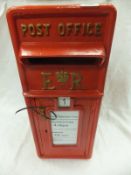 A reproduction red Post Office box marked "Post Office Box EIIR"
