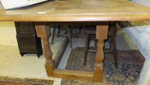 An oak refectory style dining table