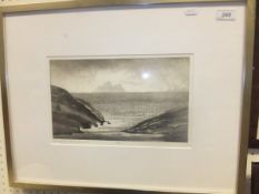 AFTER NORMAN ACKROYD "Skelling from Dursey Sound", black and white etching, signed bottom right,