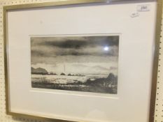 AFTER NORMAN ACKROYD "Bishops Rock", black and white etching, signed bottom right, No'd. 51/90,