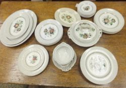 A collection of Ashworth Brothers fleur de lys pattern dinnerwares