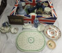 A collection of 19th Century and later miscellaneous decorative ceramics to include two meat