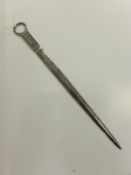 A George IV silver meat skewer (by William Chawner, London,1827)