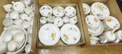 A large collection of Royal Worcester "Evesham" pattern table wares and tea wares to include