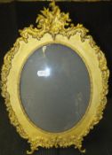 A Victorian cast gilt brass easel picture frame