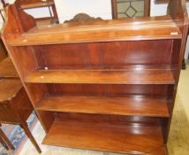 A pair of late Victorian mahogany veneered open bookcases