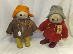 Two 1970's Paddington bears by Gabrielle Design