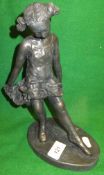 R MOLL - a cold cast bronze "Dancing girl", limited edition No'd. 214/750