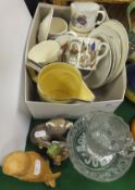 A collection of china and glass wares to include a Beswick koala figurine, a Beswick owl, model