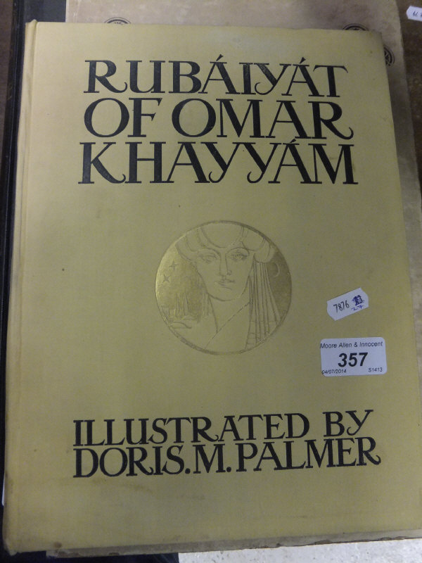 One volume "Rubaiyat of Omar Khayyam", illustrated by Doris M Palmer, tooled and gilded cloth