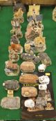 A collection of 25 David Winter cottage ornaments plus accessories to include Tamar Cottage, Avebury