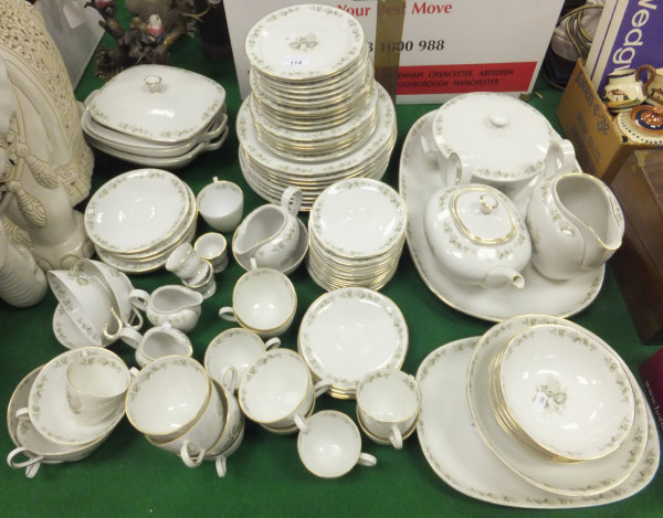 A collection of Krautheim "Franconia" pattern dinner and tea wares to include lidded tureens,