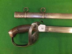A Prussian 1899 pattern Cavalry trooper's sword by Horster of Solingen, the steel guard with