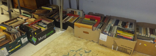 Eight boxes of assorted hardback books