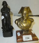 BZODONPL? "Napoleon", figural gilt bronze bust, indistinctly signed and dated 1891 verso, raised