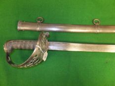An 1821 pattern Cavalry officer's sword retailed by Lonsdale & Tyler, steel guard, shagreen grip,
