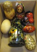 A collection of various mid 20th century Russian doll sets